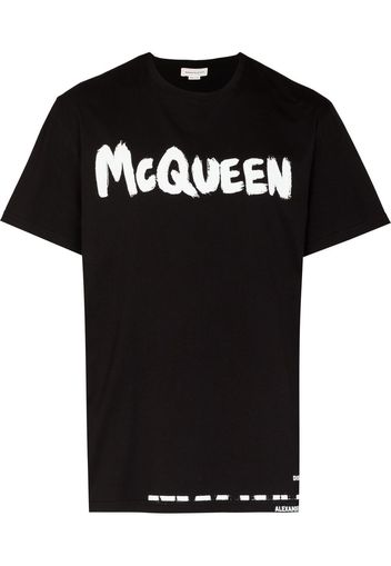 Alexander McQueen logo-print cotton T-shirt - Schwarz