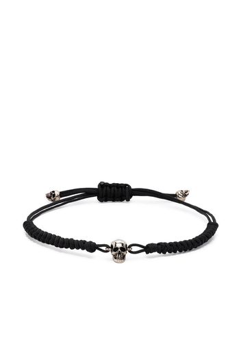 Alexander McQueen skull-charm cord bracelet - Schwarz