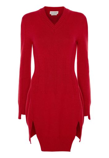 Alexander McQueen knitted tunic jumper - Rot