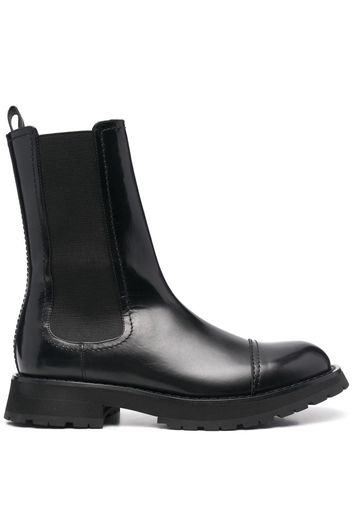 Alexander McQueen Chelsea-Boots mit Glanzoptik - 1000 BLACK/BLACK