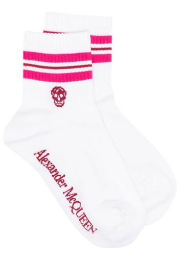 Alexander McQueen skull motif socks - Weiß