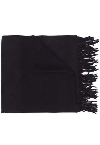 Alexander McQueen logo-embroidered tasseled scarf - Schwarz