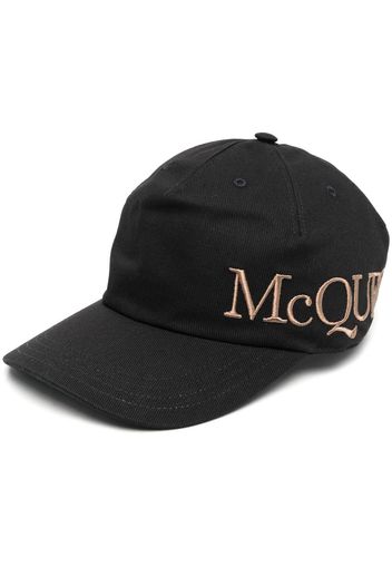 Alexander McQueen Baseballkappe mit Logo-Stickerei - Schwarz