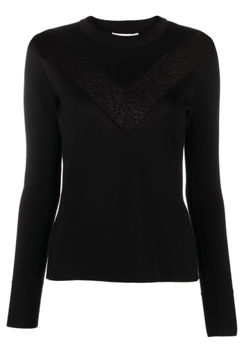 Alexander McQueen Pullover mit Sheer-Effekt - Schwarz