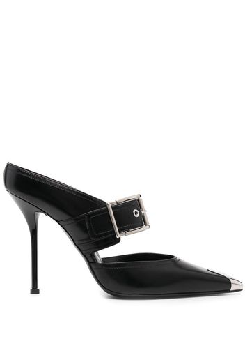 Alexander McQueen Pumps im Metallic-Look - Schwarz