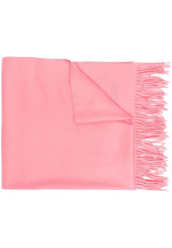 Alexander McQueen tasselled logo-embroidered scarf - Rosa