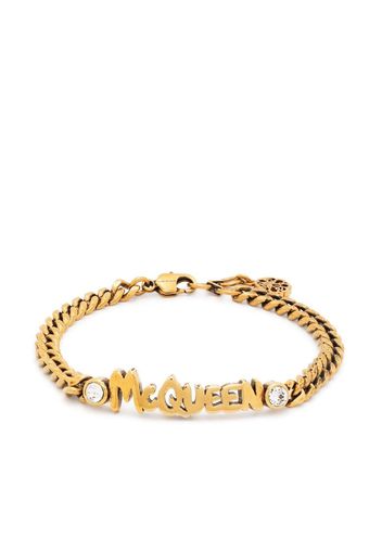 Alexander McQueen Grafitti chain bracelet - Gold