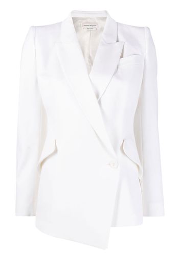 Alexander McQueen asymmetric double-breasted blazer - Weiß