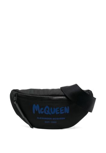 Alexander McQueen logo-print belt bag - Schwarz