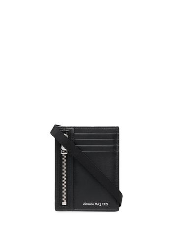 Alexander McQueen rectangle card-holder - Schwarz