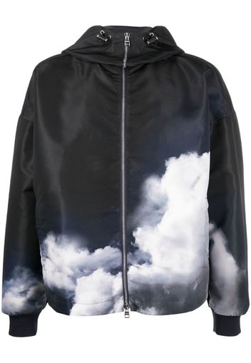 Alexander McQueen Kapuzenjacke mit Storm Sky-Print - Schwarz