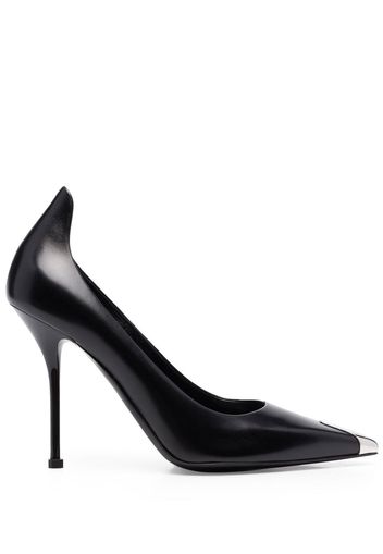 Alexander McQueen metal-toecap 110mm heel pumps - Schwarz