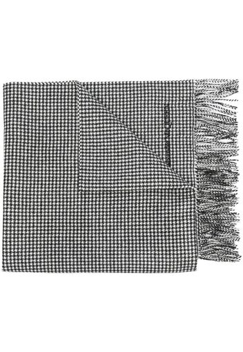 Alexander McQueen logo houndstooth-print scarf - Schwarz