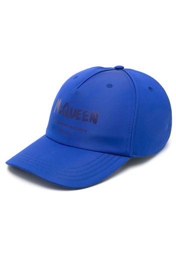 Alexander McQueen Graffiti-print baseball cap - Blau
