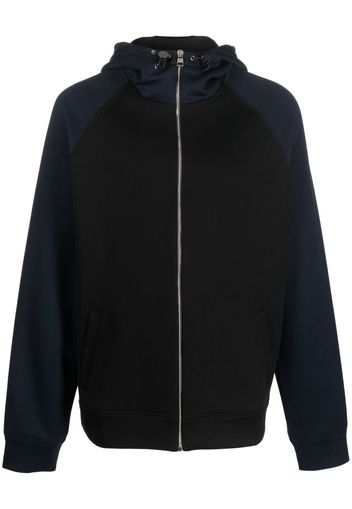 Alexander McQueen colour-block zip-up hoodie - Schwarz