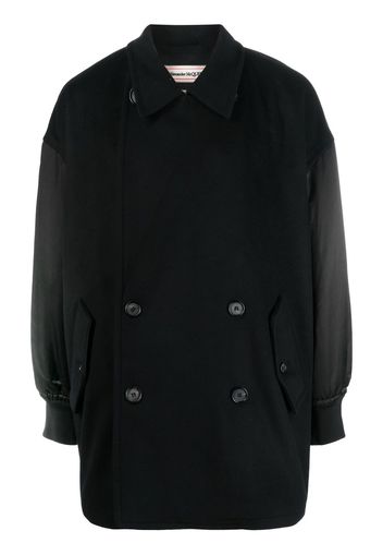 Alexander McQueen double-breasted wool coat - Schwarz