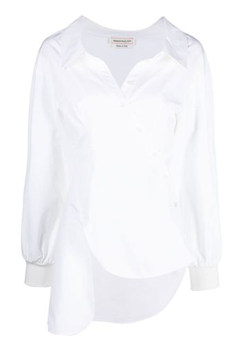 Alexander McQueen wrap style shirt - Weiß