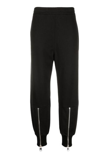 Alexander McQueen zip-detail tapered track pants - Schwarz