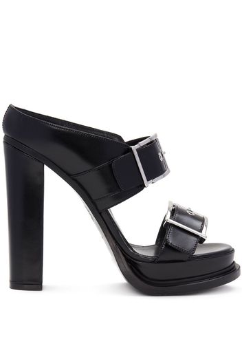 Alexander McQueen Plateau-Sandalen 120mm - Schwarz