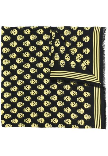 Alexander McQueen Skull logo embroidered scarf - Schwarz