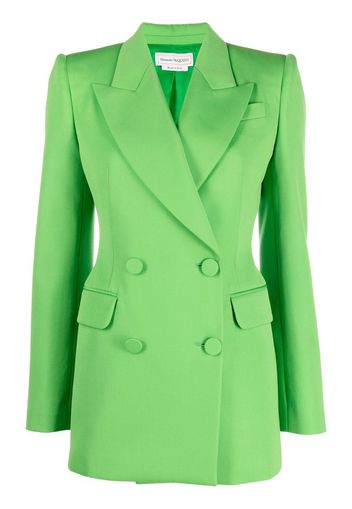 Alexander McQueen double-breasted wool blazer - Grün