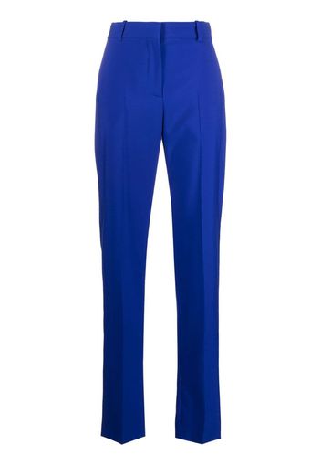 Alexander McQueen straight-leg wool trousers - Blau