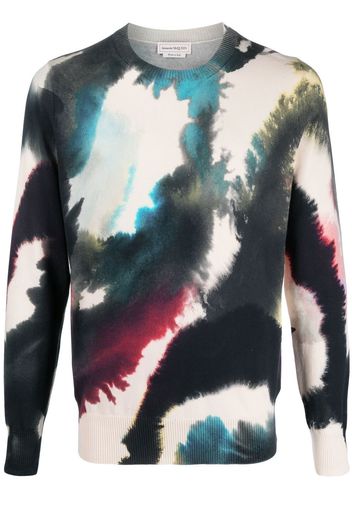 Alexander McQueen Sweatshirt mit abstraktem Print - Schwarz