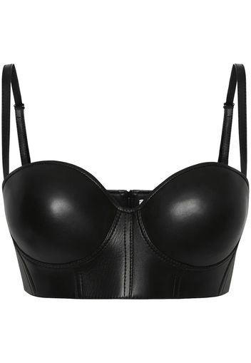 Alexander McQueen cropped corset top - Schwarz