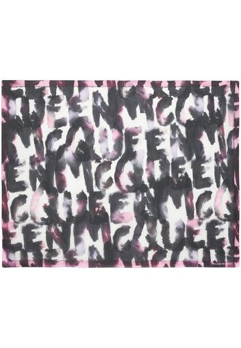 Alexander McQueen graphic-print branded scarf - Schwarz