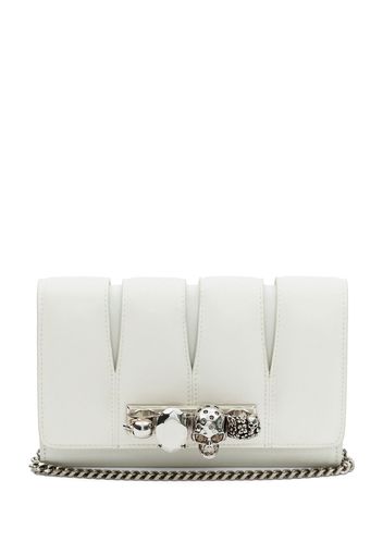 Alexander McQueen The Slash leather crossbody bag - Weiß