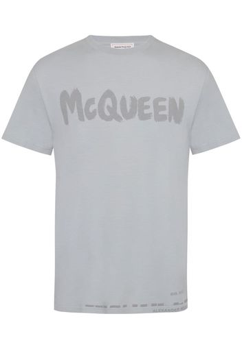 Alexander McQueen T-Shirt mit Logo-Print - 0912 -DOVE GREY/MIX