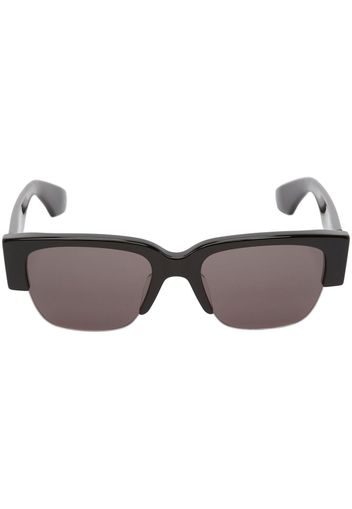 Alexander McQueen logo-print square-frame sunglasses - Schwarz