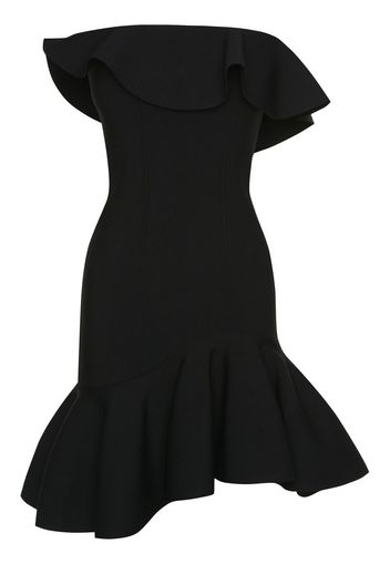 Alexander McQueen ruffled detail bustier dress - Schwarz