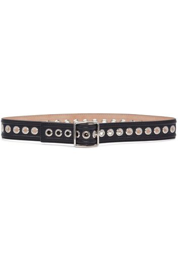 Alexander McQueen eyelet-detail 50mm belt - Schwarz