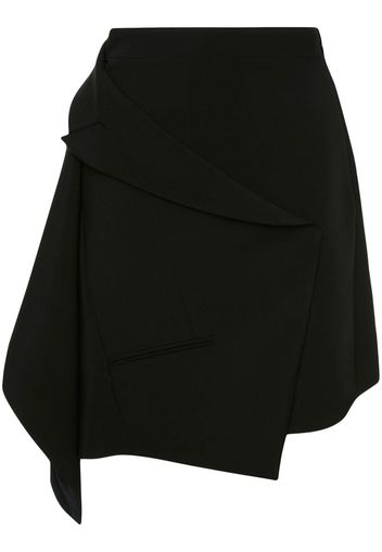 Alexander McQueen asymmetric wrap-skirt - Schwarz