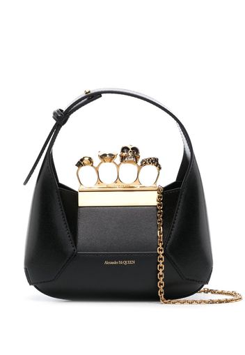 Alexander McQueen The Jewelled Hobo mini bag - Schwarz