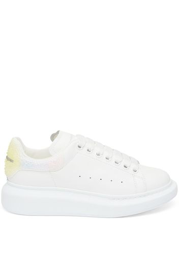 Alexander McQueen crystal-embellished leather sneakers - Weiß