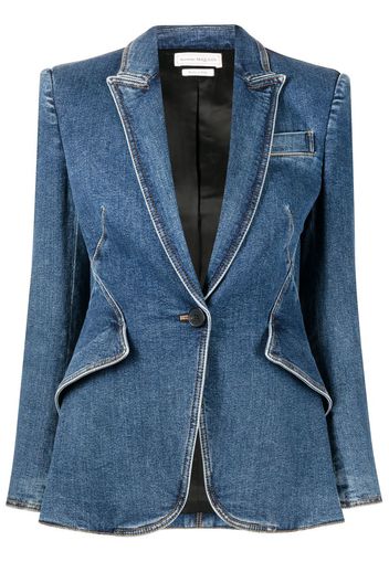 Alexander McQueen One Butt denim blazer - Blau