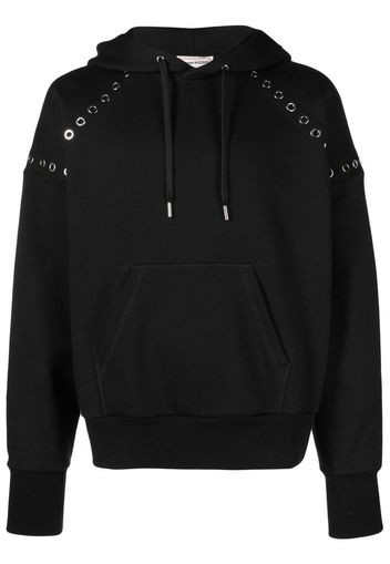 Alexander McQueen eyelet-embellished hoodie - Schwarz