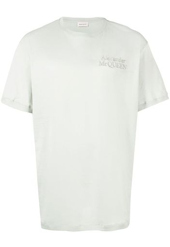 Alexander McQueen logo-embroidered cotton T-shirt - Grün