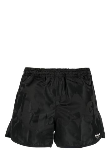 Alexander McQueen Graffiti swim shorts - Schwarz