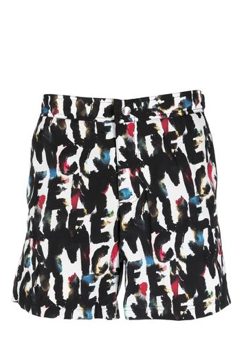 Alexander McQueen Graffiti-print swim shorts - Weiß