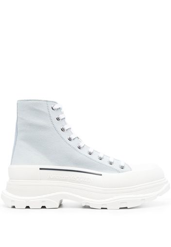 Alexander McQueen Tread Slick Schnürstiefel aus Canvas - Blau