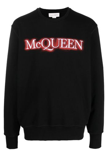 Alexander McQueen logo-print sweatshirt - Schwarz