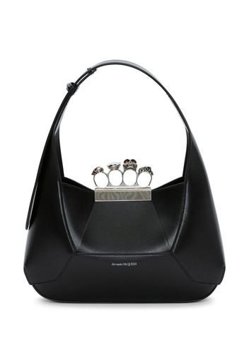 Alexander McQueen leather logo-print bag - Schwarz