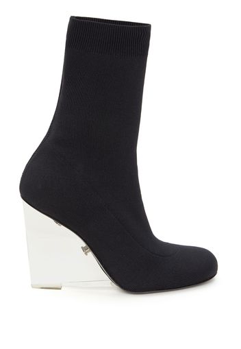 Alexander McQueen 105mm heeled slip-on boots - Schwarz