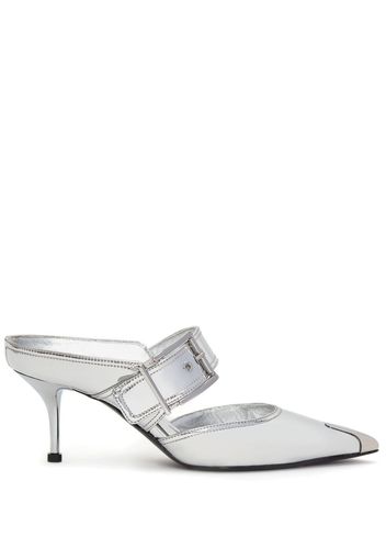 Alexander McQueen Metallische Mules - Silber