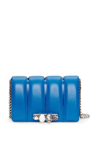 Alexander McQueen Schultertasche mit Schlagring-Griff - Blau