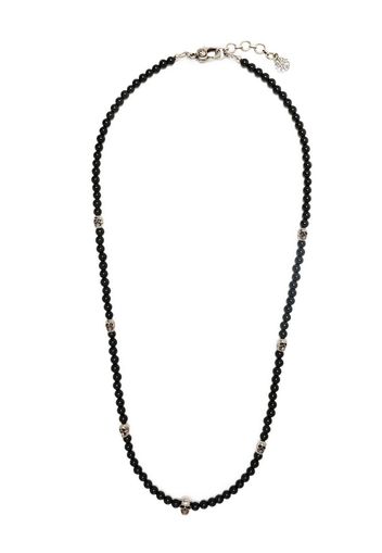 Alexander McQueen Skull-charm bead necklace - Schwarz