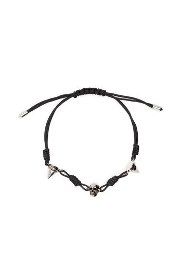 Alexander McQueen skull drawstring bracelet - Schwarz